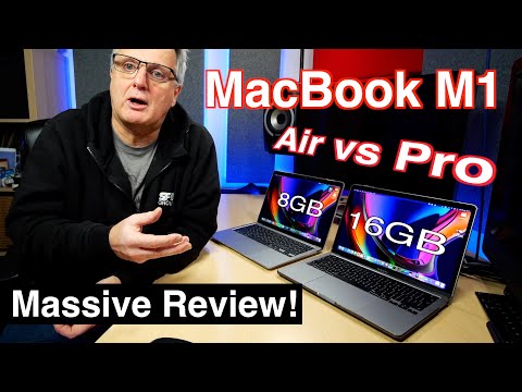 MacBook Air M1 vs MacBook Pro M1 (2021). 8GB vs 16GB. Full review and real performance demos.