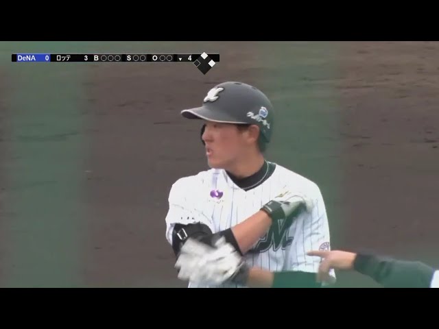 【ファーム】マリーンズ・安田がファーム公式戦で初ヒットを記録!! 2018/3/18 M-DB(ファーム)