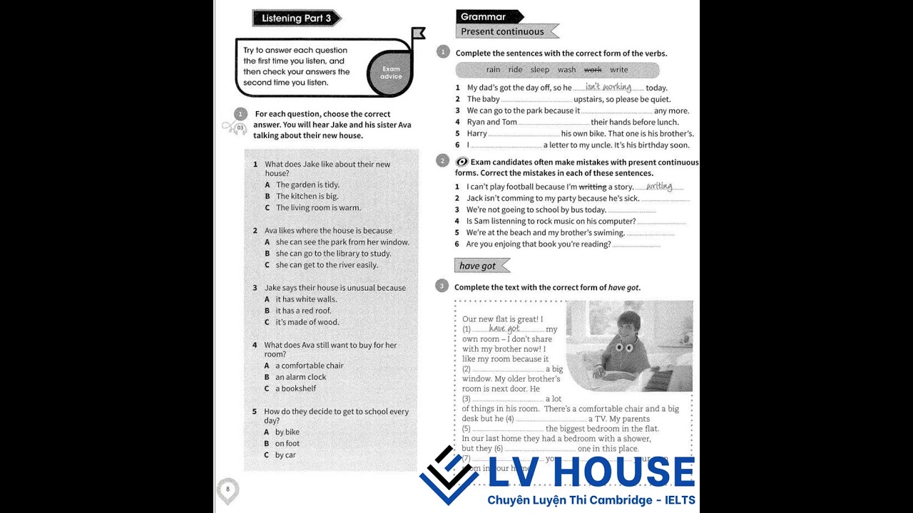 Complete Key for School (2020) - Workbook - Unit 2-Track 03