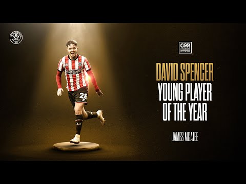 James McAtee 22/23 David 'Shred' Spencer Sheffield United Young Player of the Year.