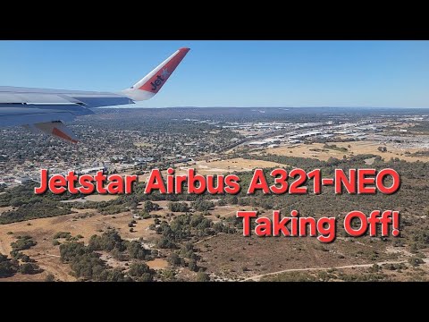 Smooth flyer! A sleek Airbus 321-NEO Taking off at Perth airport Australia Down Under!