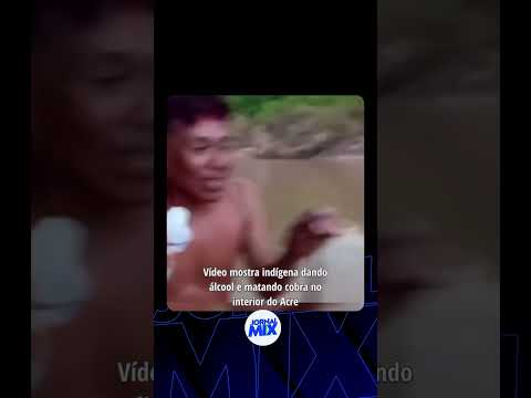 Vídeo mostra indígena dando álcool a cobra antes de matá-la no Acre