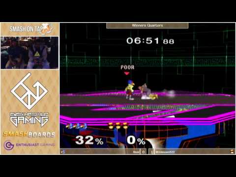 Ryan Ford (Falcon) vs Rival (Falco) - Smash On Tap 2 - Melee Singles Winners Quarters