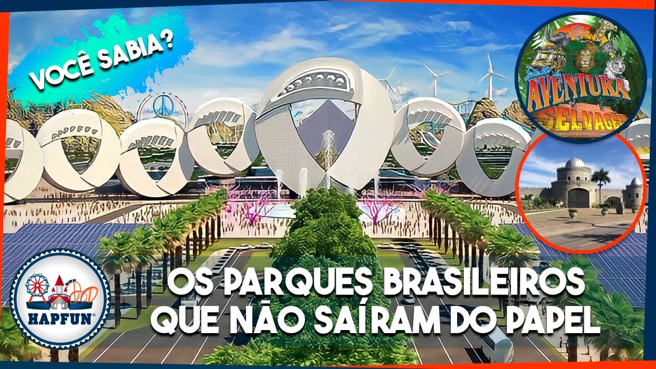 Os 20 PARQUES BRASILEIROS que foram ANUNCIADOS, mas NÃO foram CONSTRUÍDOS | Hapfun