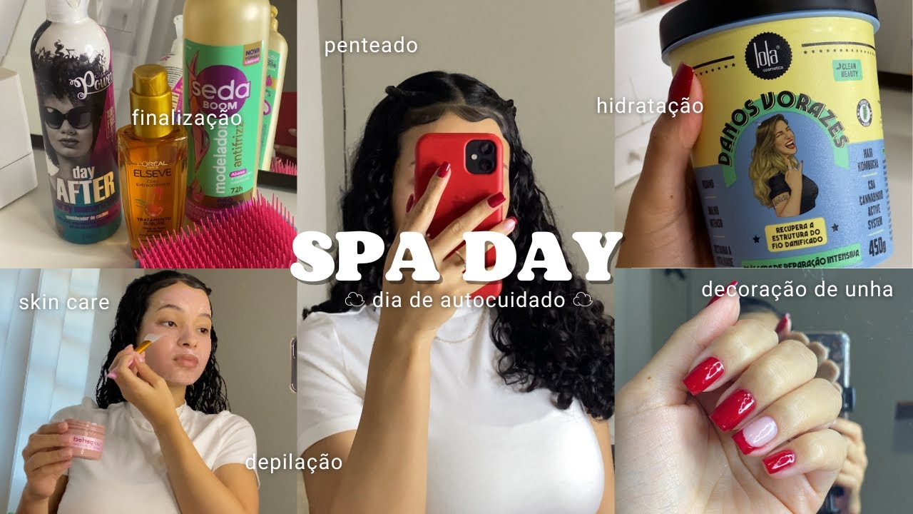 SPA DAY *completo* | unhas, penteado, finalização, skin care, corpo 💗💆🏻‍♀️