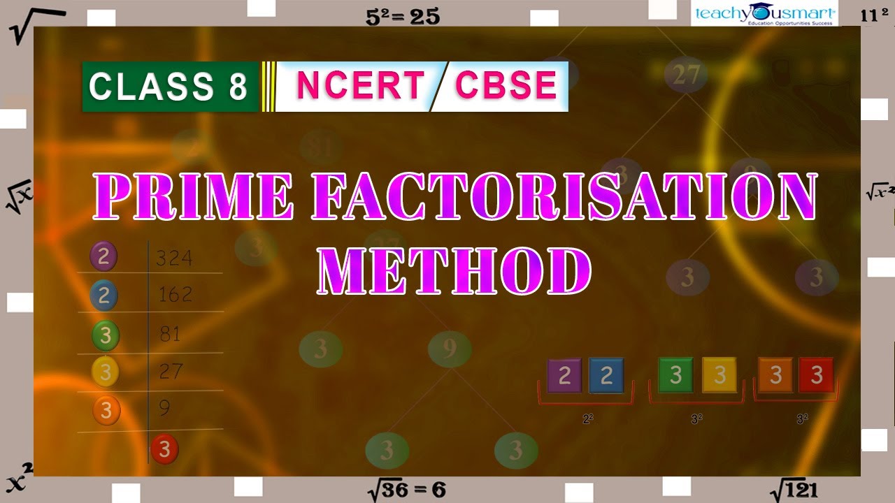 Squares & Square Roots | Square Roots |Prime Factorisation | #ncert  | #class8  | #chapter6 #tys