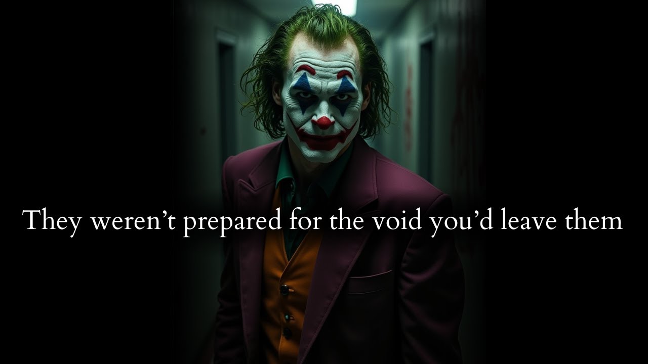 They weren't prepared for the void your absence would leave them - Joker Speech