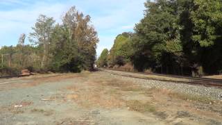 preview picture of video 'Amtrak 156 Leading Amtrak 80 Through Graham NC 10/24/14'