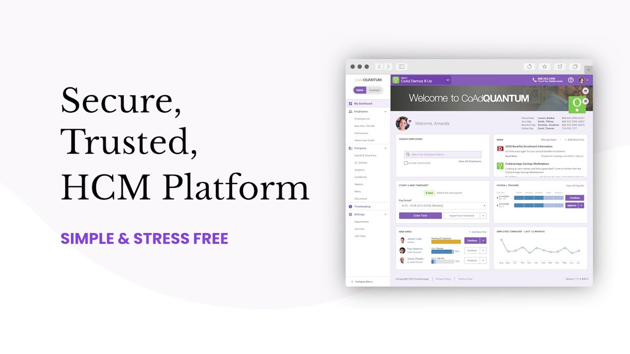 Simplify HR with CoAdQuantum. The All-in-One HCM Platform