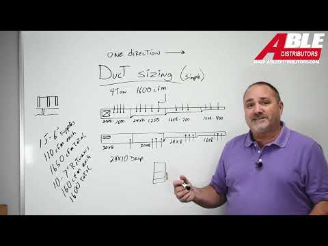 sizing ductwork, quick and easy shortcut