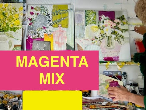 Painting with Magenta and exploring colour combinations