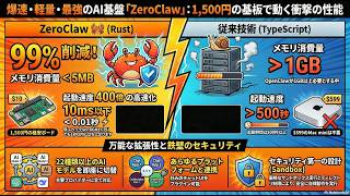 ZeroClaw!遂に出ちゃった5MB未満のAIアシスタント!どんどん小さくなるOpenClaw界隈はどうなっていく?