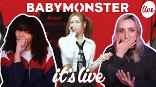 COUPLE REACTS TO BABYMONSTER - “SHEESH” Band LIVE Concert [it's Live]