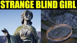 Where winds meet - study the strange blind girl statue (puzzle Solution) | Blind to the world quest