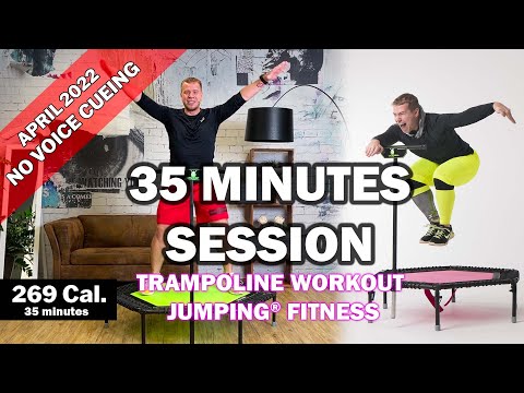 35 minutes trampoline session April 2022 - Jumping® Fitness [NO VOICE CUEING]