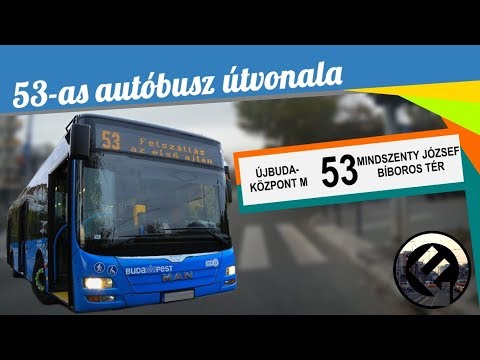 Budapest 53-as autóbusz útvonala (Újbuda-központ M - Mindszenty József bíboros tér