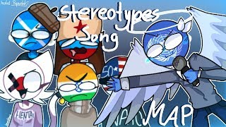 ✨The Stereotypes Song - Completed Countryhumans Spoof Map✨❗️offensive humor❗️