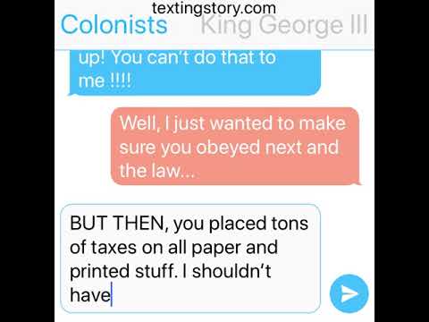 The colonists want to break up with king George the third.