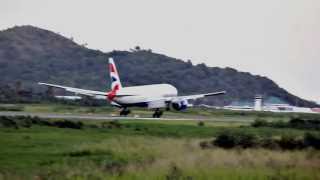 preview picture of video 'British Airways 777-200 Landing in St. Lucia TLPL'