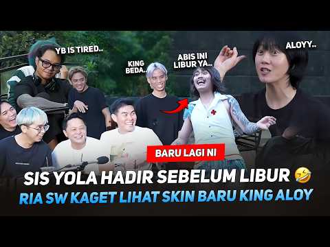 YB IS TIRED 🤣 RIA SW KAGET LIHAT SKIN BARU KING ALOY 🤣 SIS YOLA HADIR SEBELUM LIBUR #MARAPTHON3