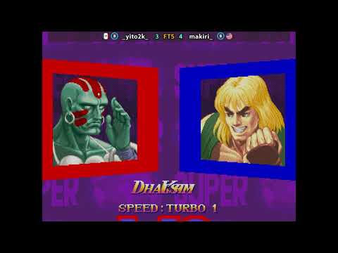 FT5! SSF2X _yito2k_ (Dhalsim) vs. makiri_ (Sagat, Ken) - Fightcade 2 Ranked Match!