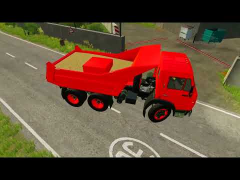 COLORED LOAD WHEAT AND TRANSPORT WITH MAZ TRUCKS - Farming Simulator 22