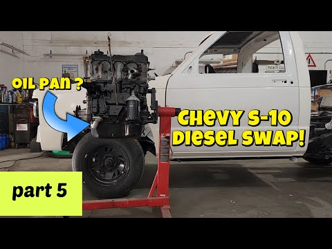 S5 E36. We fabricate a custom oil pan extension for the VW diesel engine to fit in the chevy s10