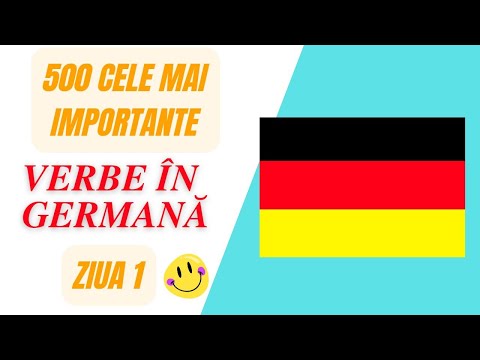 🇩🇪ÎNVAȚĂ 500 cele mai IMPORTANTE VERBE în limba GERMANĂ în 10 zile! Ziua 1 🙀 A1 A2 B1