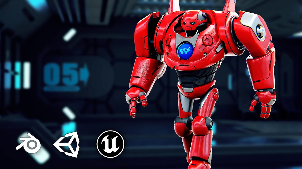 Battle Droid Red Deamon Auto-Rig Pro Rigged For Mixamo Unreal Engine Unity 3D Model