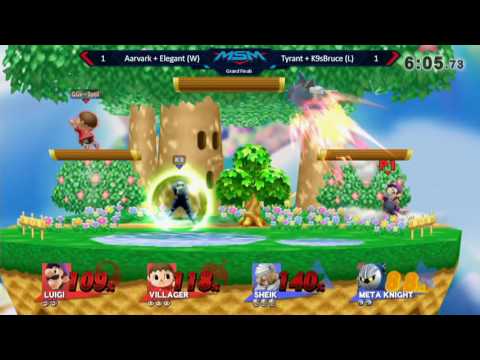 MSM 87 - Aarvark + Elegant (Red) Vs. Tyrant + K9sbruce (Blue) Grand Finals - Smash Wii U