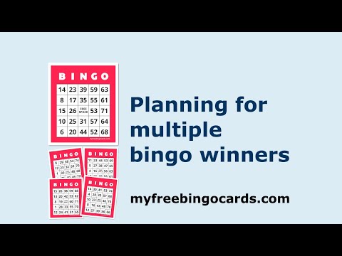 Plan for multiple bingo winners