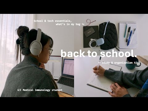 back to school productive habits | whats in my backpack & study organization tips