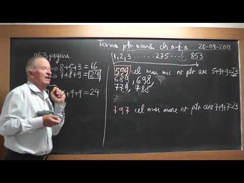 Lectia 1720 Clasa 2 Problema de logica Determinarea numerelor de 3 cifre pt. care stim suma cifrelor