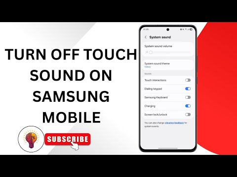 How To Turn Off Touch Sound On Samsung Mobile | Disable Touch Sounds Tutorial?