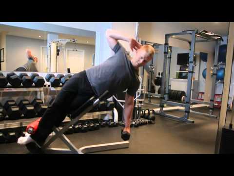 Side Bend on 45-degree Hyper Extension - Bodyweight or Weighted