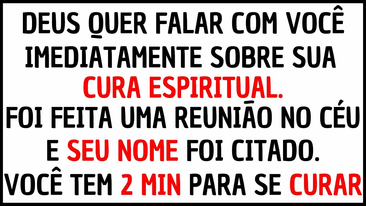 🔴 JESUS DIZ QUE SUA CURA CHEGOU NA TERRA