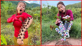Survival Skills: SMART idea and USEFUL with single mom in forest #bushcraft #camping #outdoors #idea