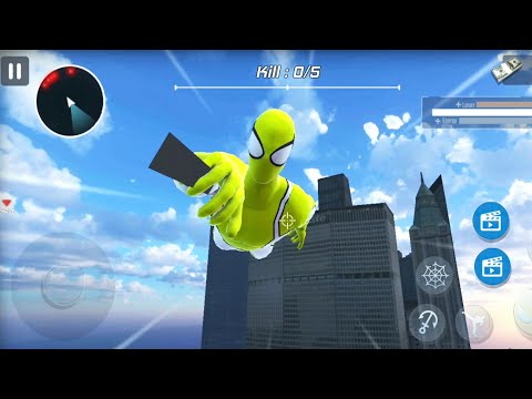 Spider Rope Hero City Fight | Spiderman vs 3 Head Monster Escape - Android GamePlay HD