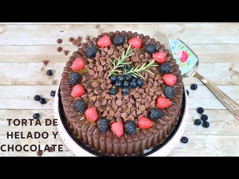 COMO HACER TORTA DE HELADO Y CHOCOLATE | BELKIS CAKES