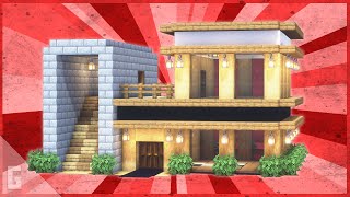 Modern EASY Wooden House Tutorial in Minecraft