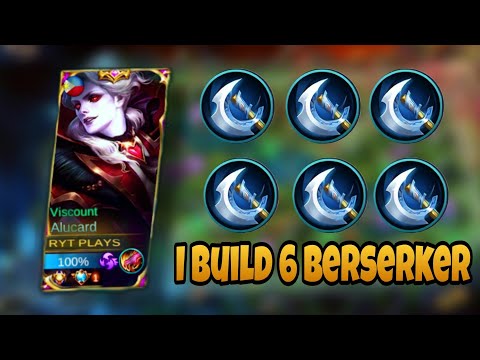 I Build 6 Berserker Fury!!! Alucard 24 kills  Mobile legends