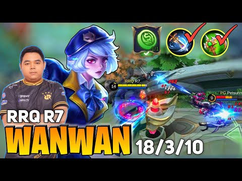 18 KILL! Wanwan Jungle Build Perfect Gameplay, By RRQ R7 - Mobile Legends