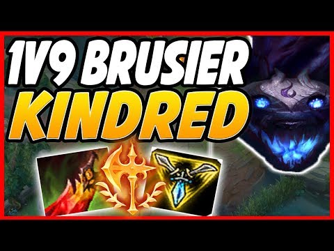 BRUISER KINDRED ACTUALLY CANT DIE!? INSANE 1V9 BRUISER KINDRED HARD CARRY!  - League Of Legends