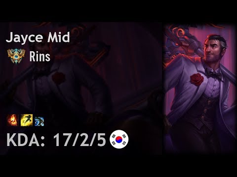 Jayce Mid vs Galio - Rins - KR Challenger Patch 7.18