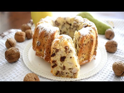 Autumn Cake with Nuts, Apples and Pears Quick and Easy Recipe