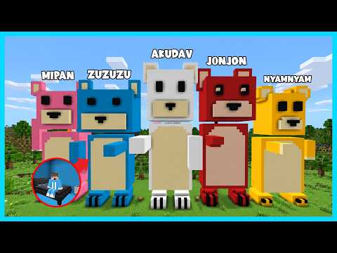 MIPAN & ZUZUZU BUAT PATUNG SUPER BEAR ADVENTURE DI MINECRAFT! DALAM NYA RUMAH