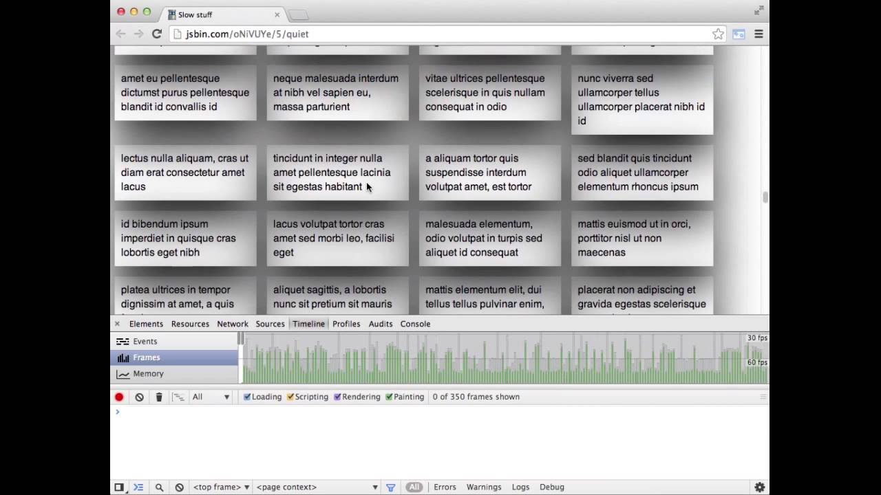 60fps scrolling using pointer-events: none