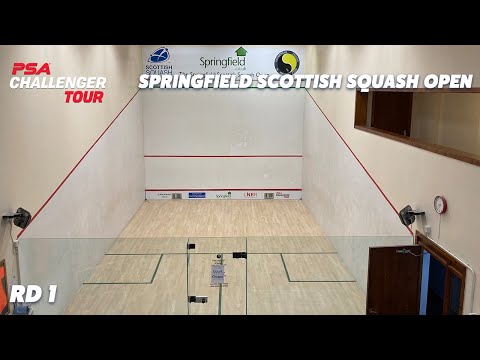 LIVE SQUASH: Springfield Scottish Squash Open 2021 - Rd 1 - Court 1