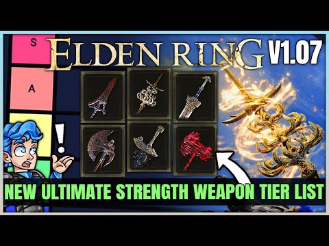 The 1.07 MOST POWERFUL Strength Weapon Tier List - Best High Damage Str Build Weapons in Elden Ring!