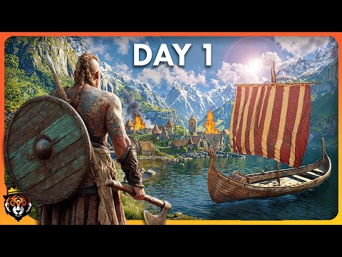 DAY 1 in this STUNNING Viking Survival Game...